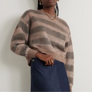Striped Women's Mohair Sweater